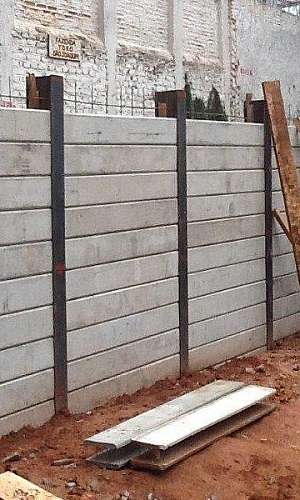 Cortina de concreto para contenção Cortina de concreto para contenção